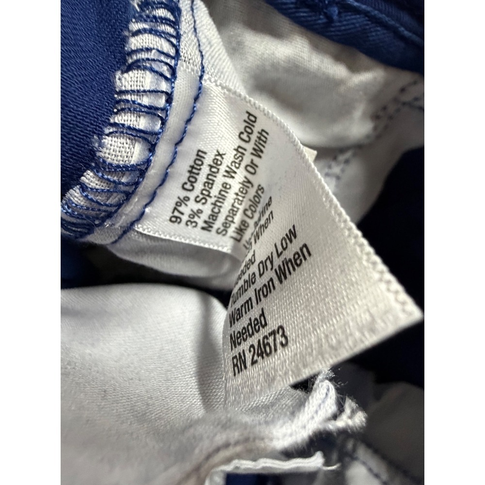 Crown & Ivy Kids Boys Chino Pants Size 7 Blue Uniform Pants NWT Cotton Stretch - Picture 6 of 6